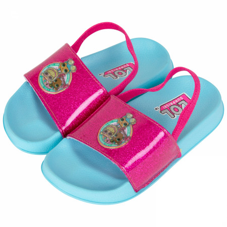 LOL Surprise Dolls Aqua Girl's Slide Sandals